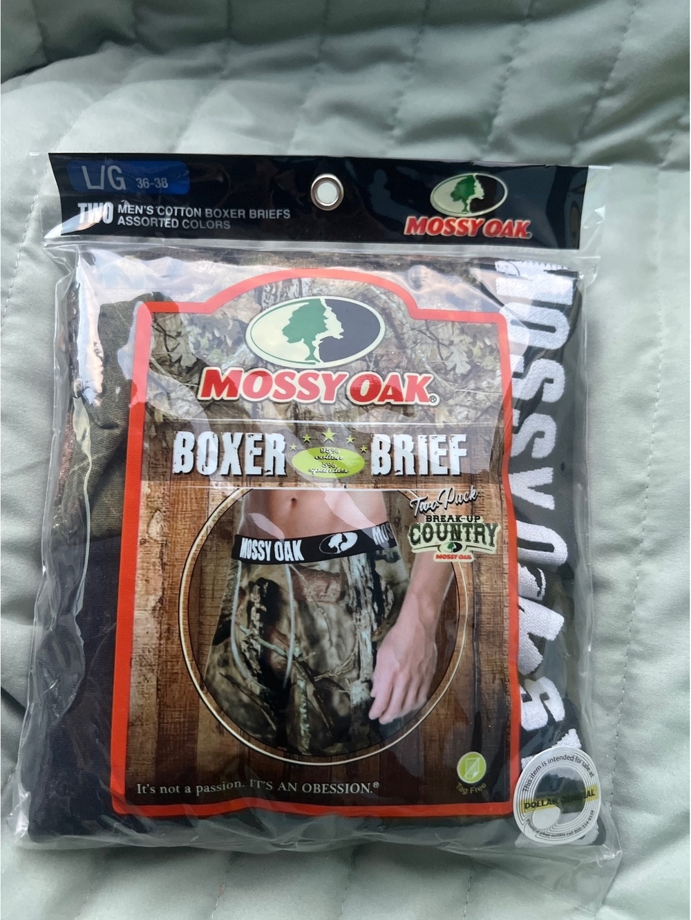 Mossy Oak Men's Cotton Boxer Briefs Large 2-Pack